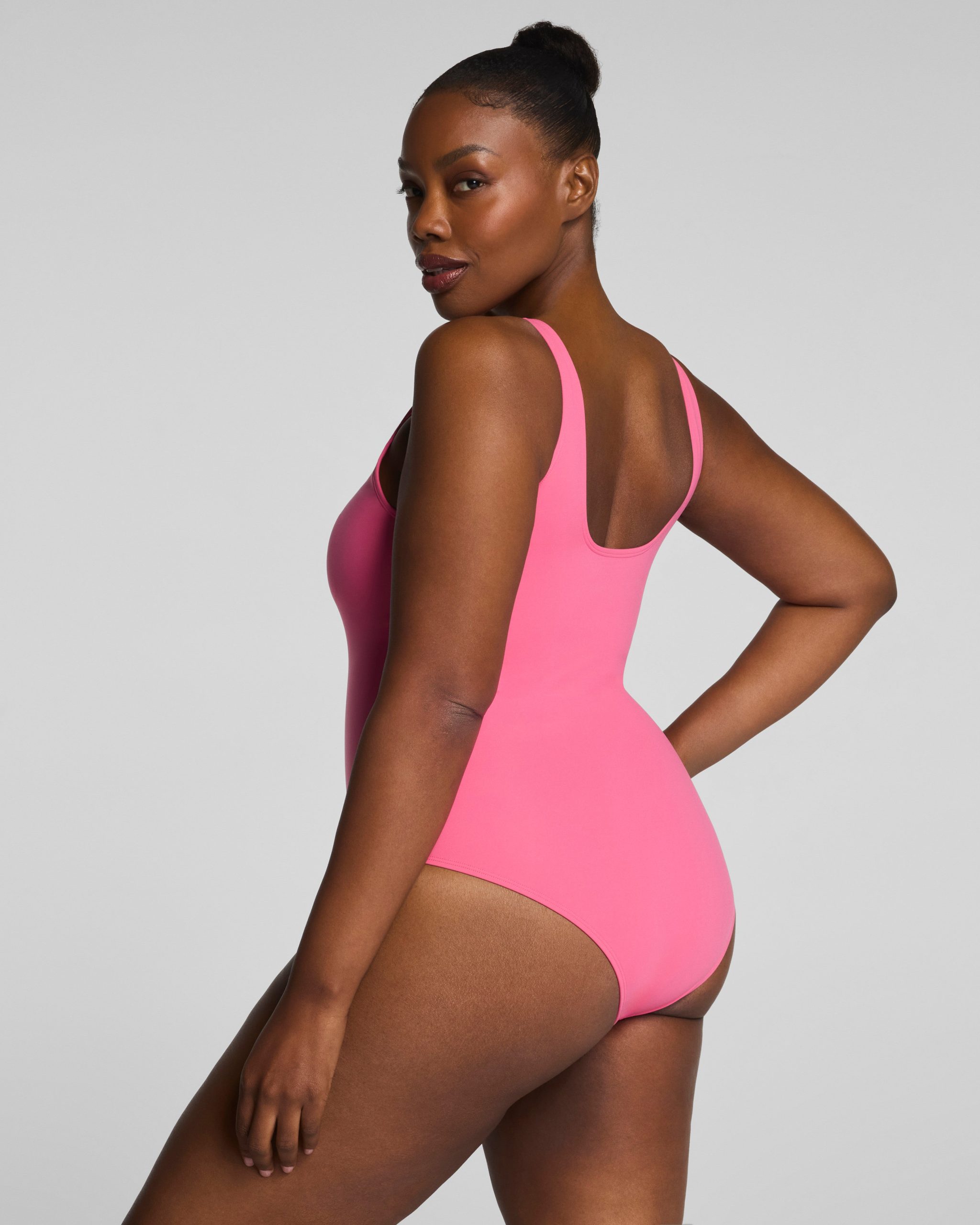 SPANXsculpt? Swim Square Neck One Piece | Hibiscus - Image 2