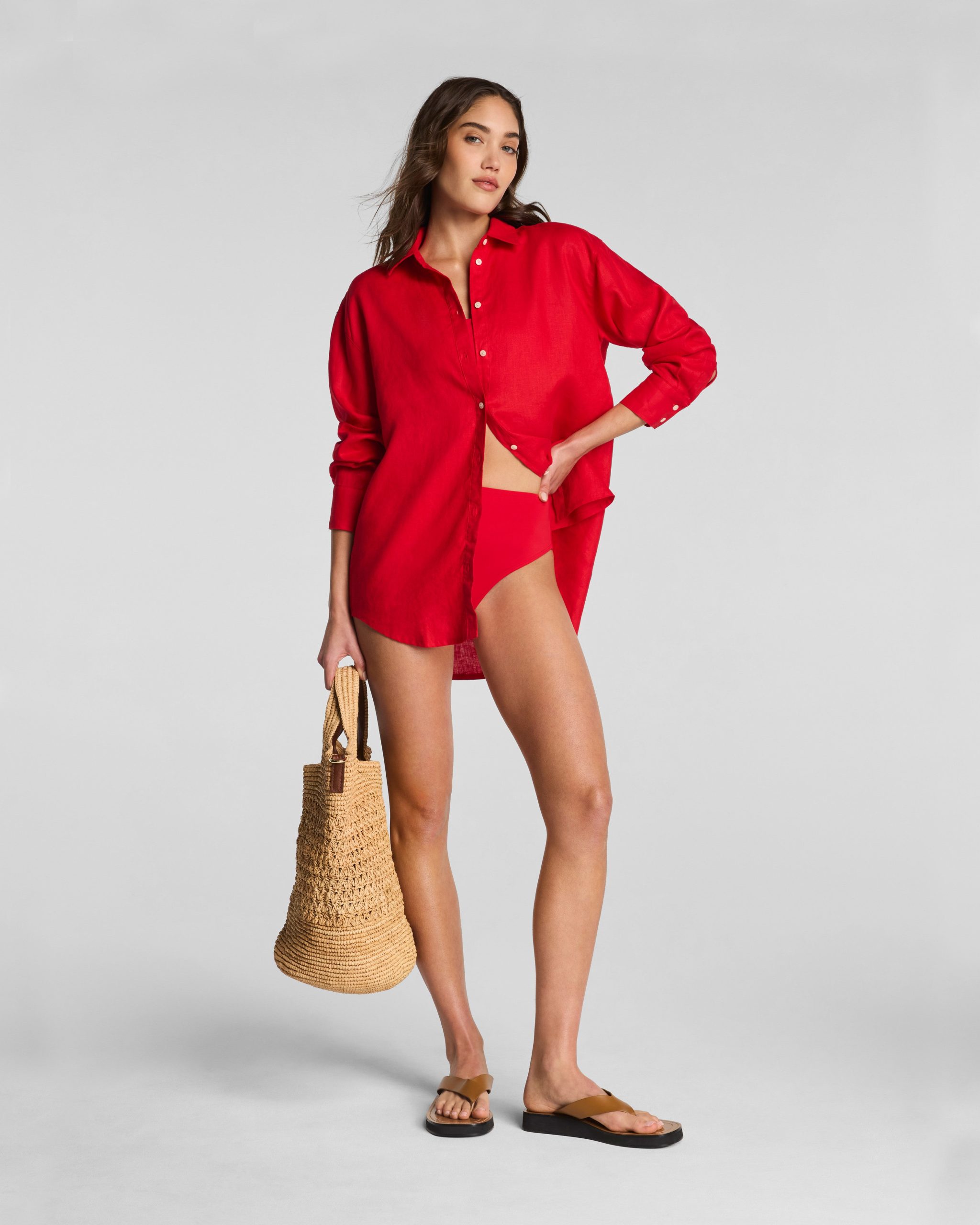 SPANX? Beach Button Down | SPANX? Red - Image 5