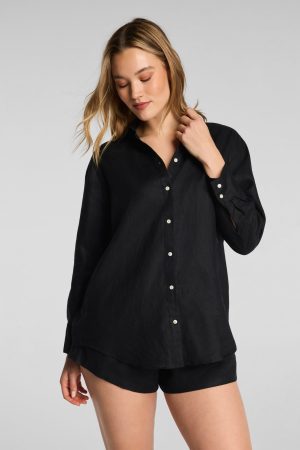 SPANX? Beach Button Down | Very Black