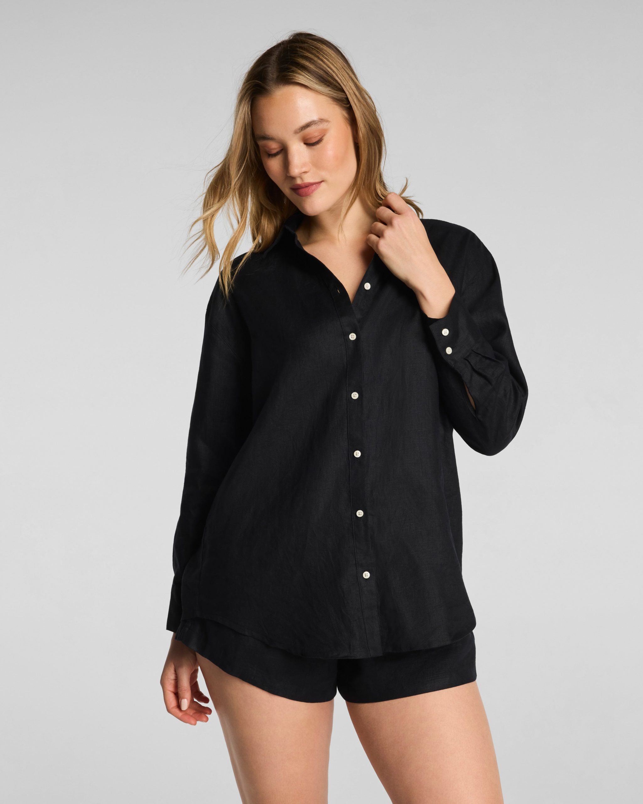 SPANX? Beach Button Down | Very Black