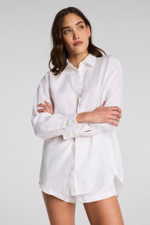 SPANX? Beach Button Down | Vivid White