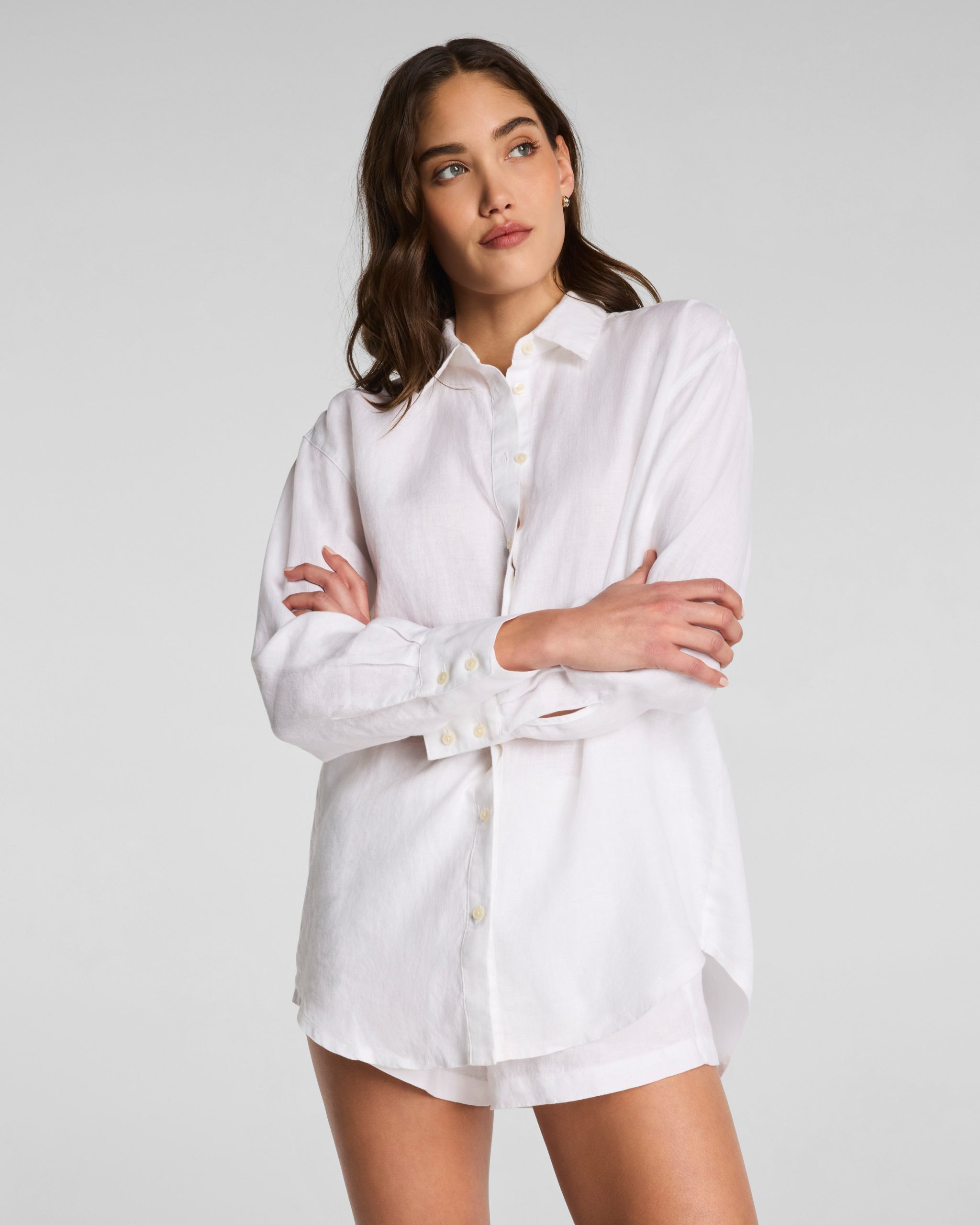 SPANX? Beach Button Down | Vivid White