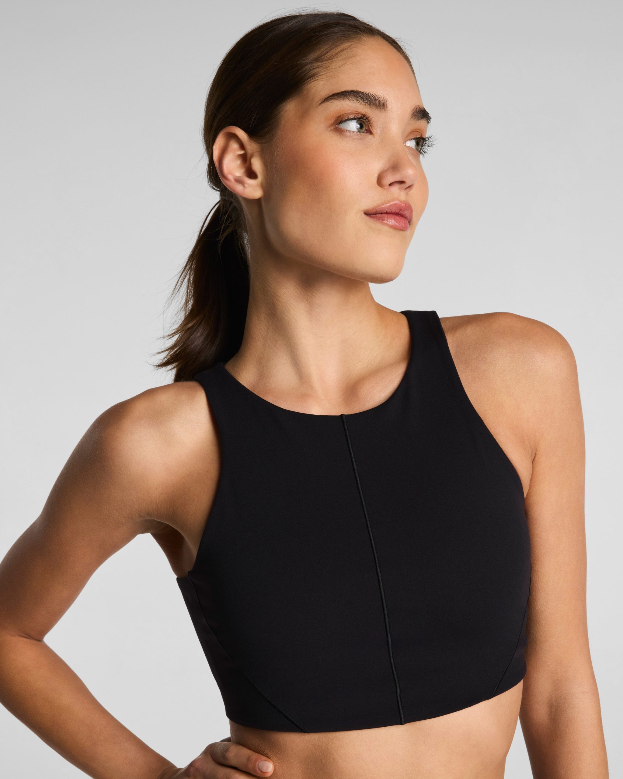 SPANX? PowerPlay Open Back Sports Bra | Very Black - Image 3