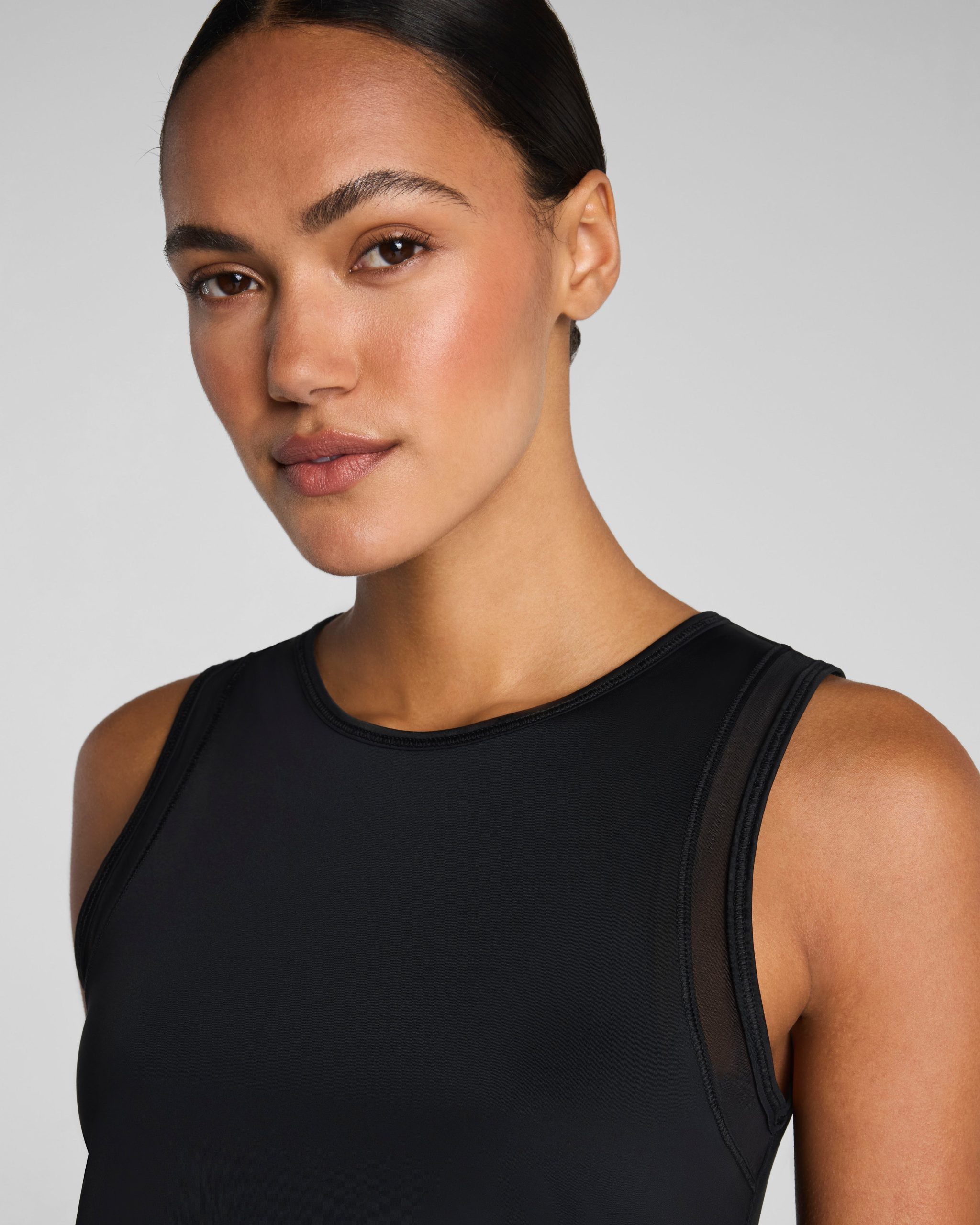 SPANX? BodyLine Sheerious Crewneck Tank | Very Black - Image 3