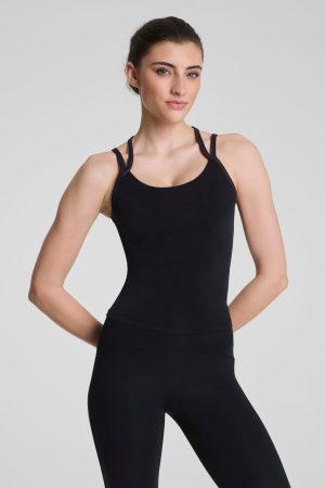 SPANX? BoostUp Scoop Neck Shelf Tank with StayCool Tech | Very Black