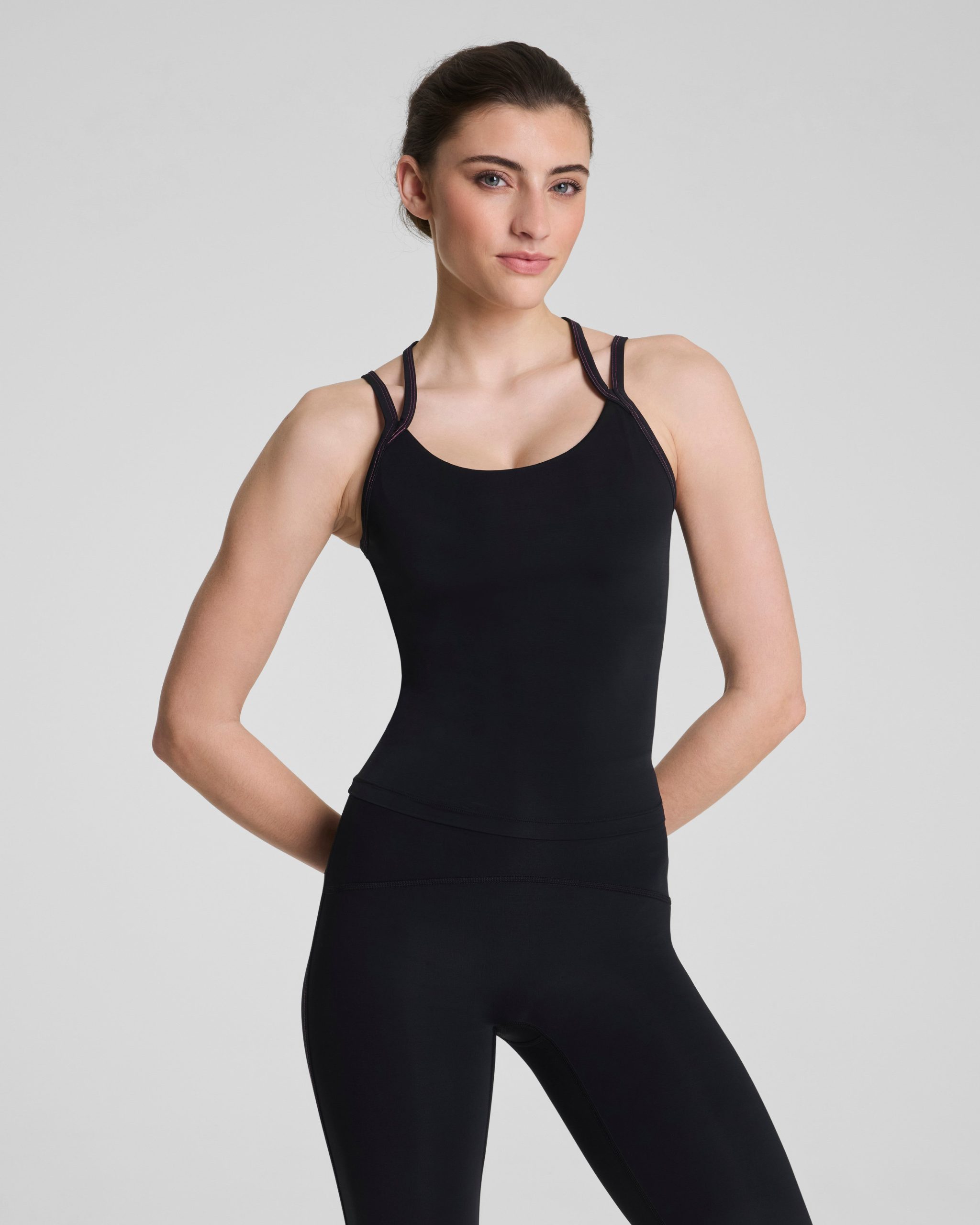SPANX? BoostUp Scoop Neck Shelf Tank with StayCool Tech | Very Black