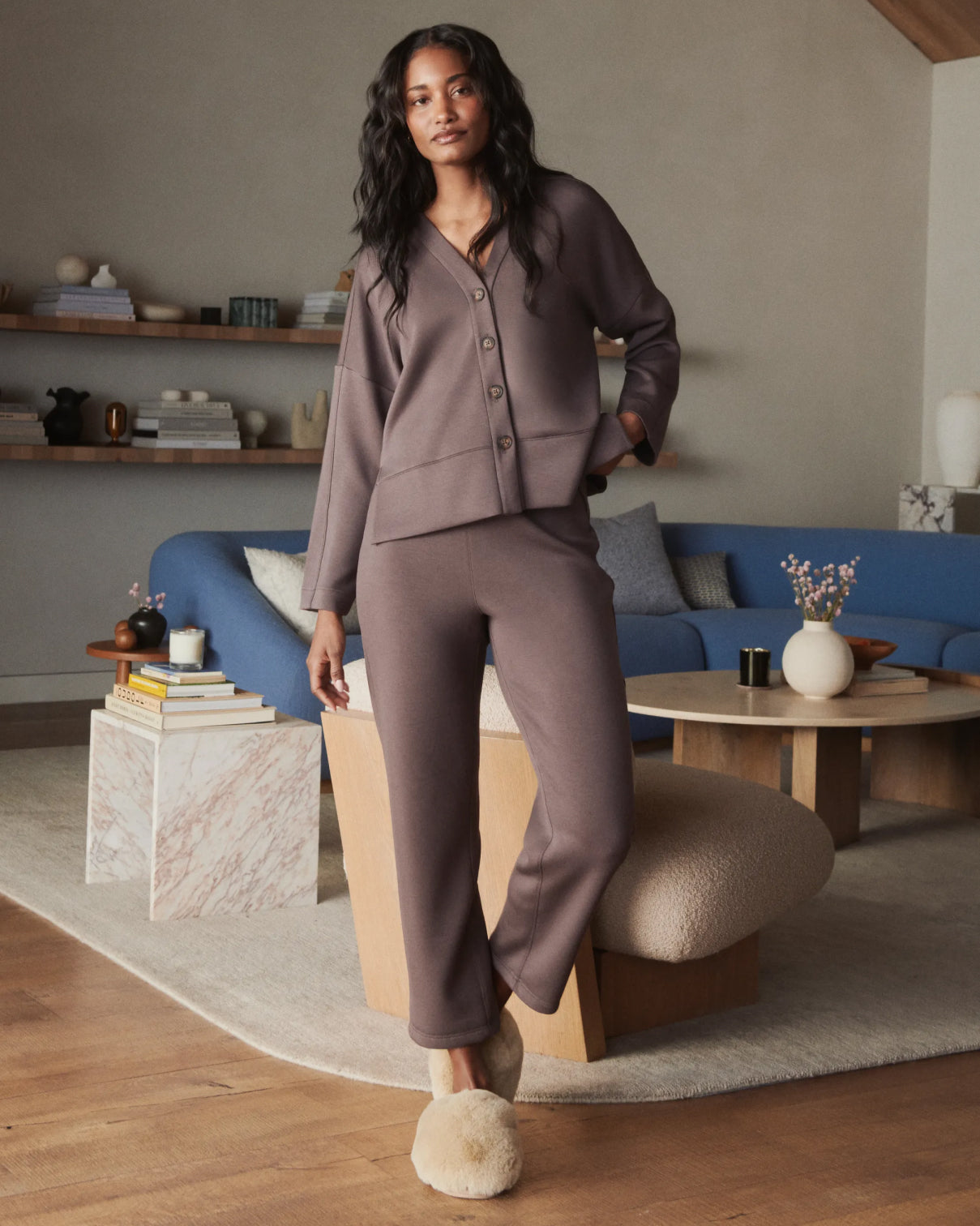 SPANX AirEssentials? Slim Straight Pant | Dark Cacao