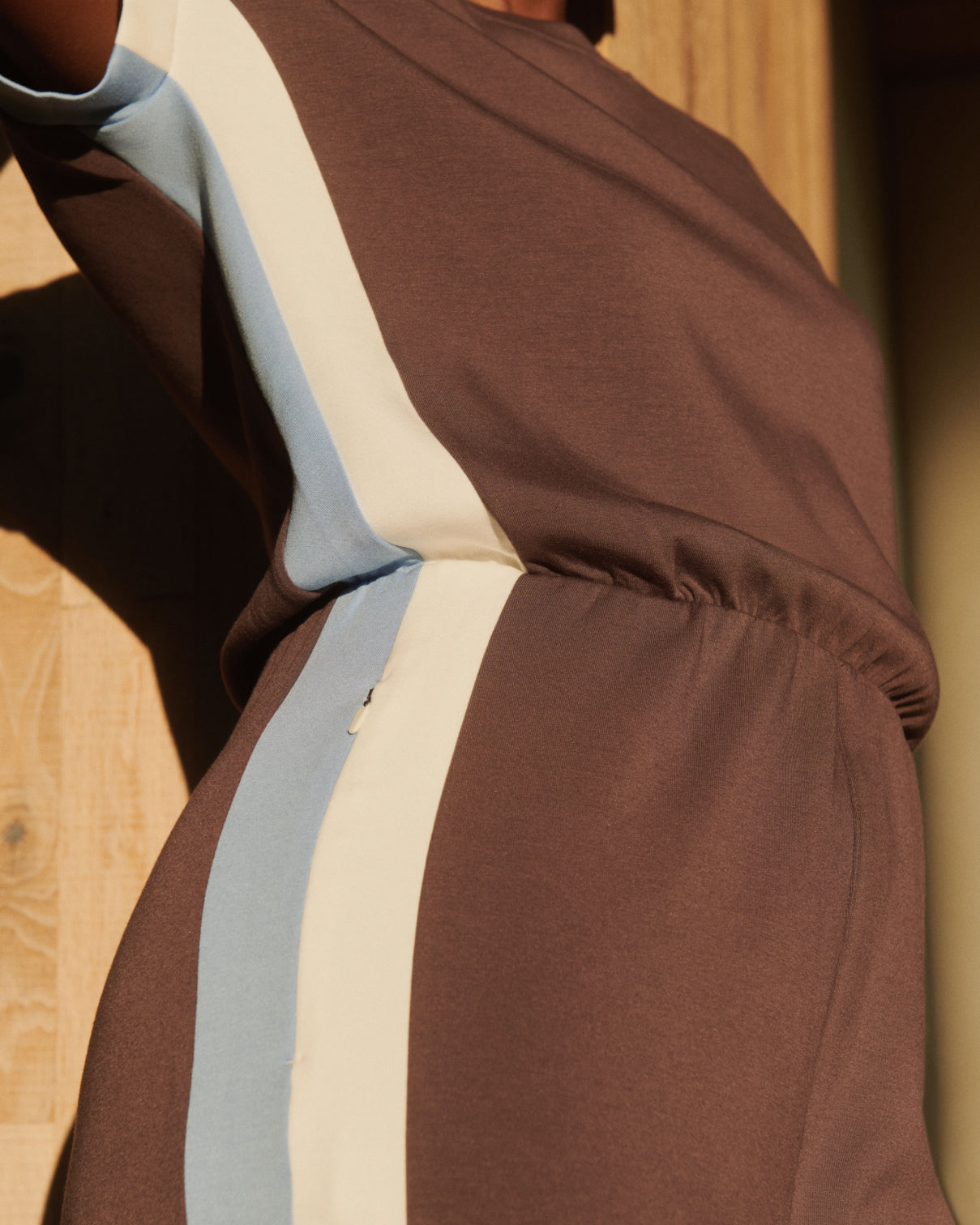 SPANX AirEssentials? Colorblock Jumpsuit | Dark Cacao Stripe - Image 2