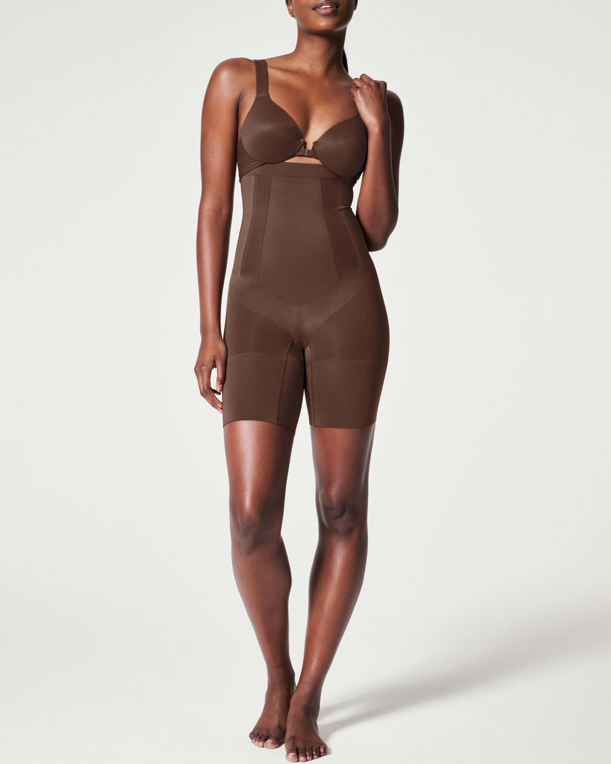 SPANXsculpt? OnCore High-Waisted Mid-Thigh Short | Chestnut Brown - Image 3