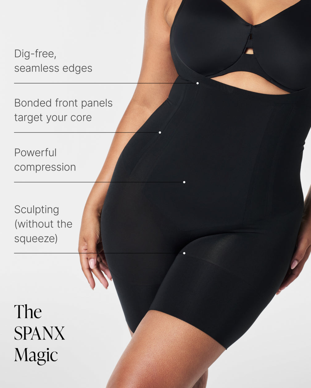 SPANXsculpt? OnCore Open-Bust Mid-Thigh Bodysuit - Image 3