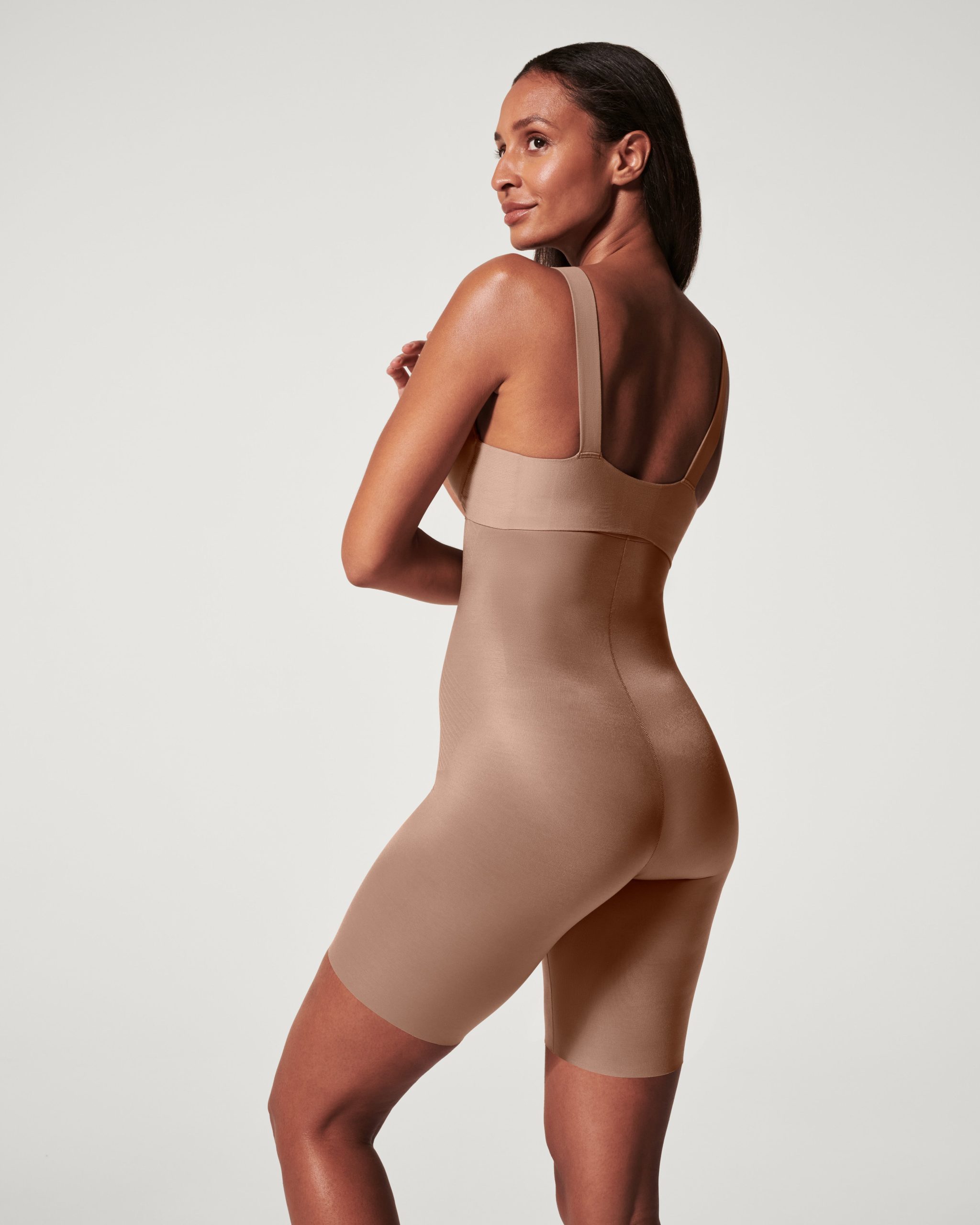 SPANXshape? Invisible High-Waisted Mid-Thigh Short | Cafe Au Lait - Image 4