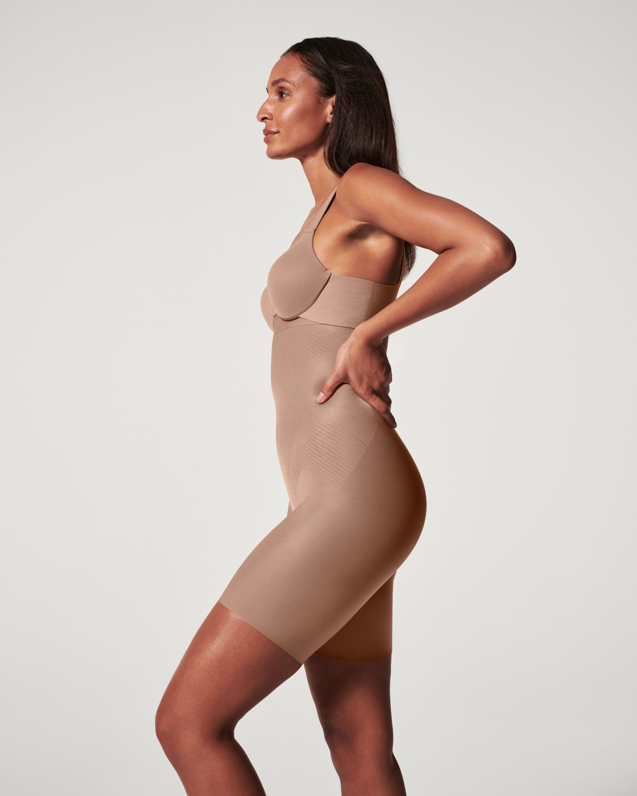 SPANXshape? Invisible High-Waisted Mid-Thigh Short | Cafe Au Lait - Image 5