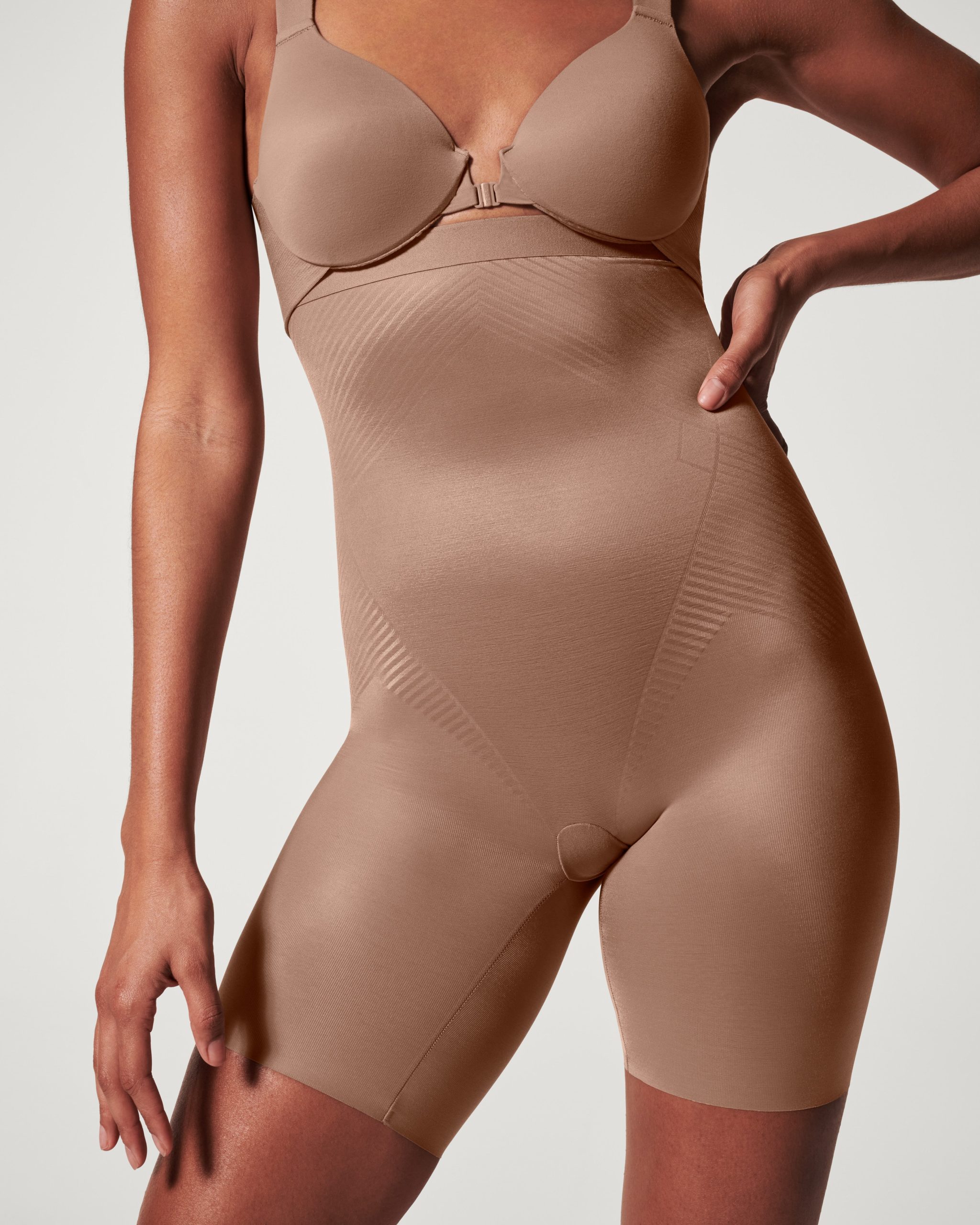 SPANXshape? Invisible High-Waisted Mid-Thigh Short | Cafe Au Lait - Image 2