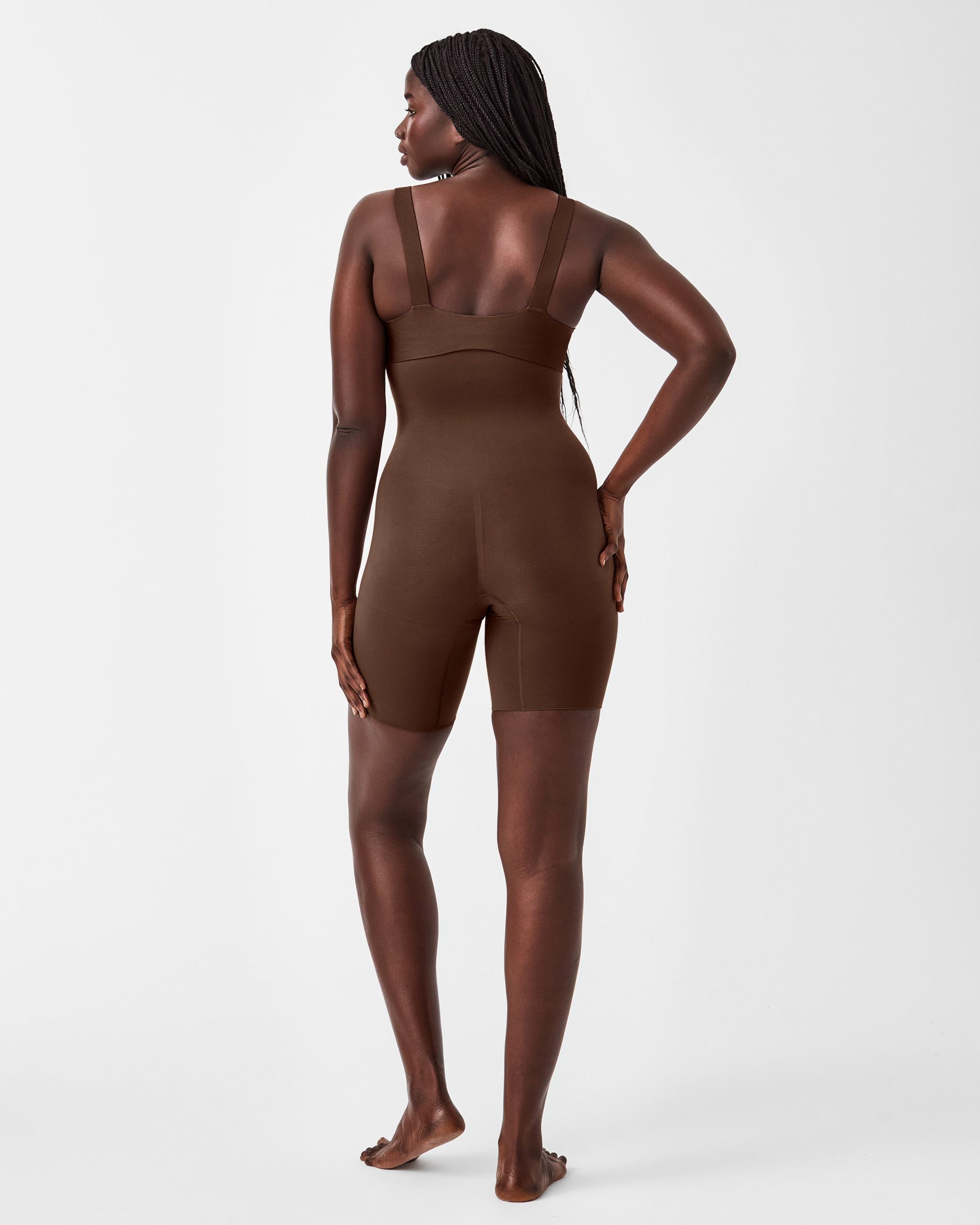 SPANXsculpt? Seamless Power High-Waisted Mid-Thigh Short | Chestnut Brown - Image 3