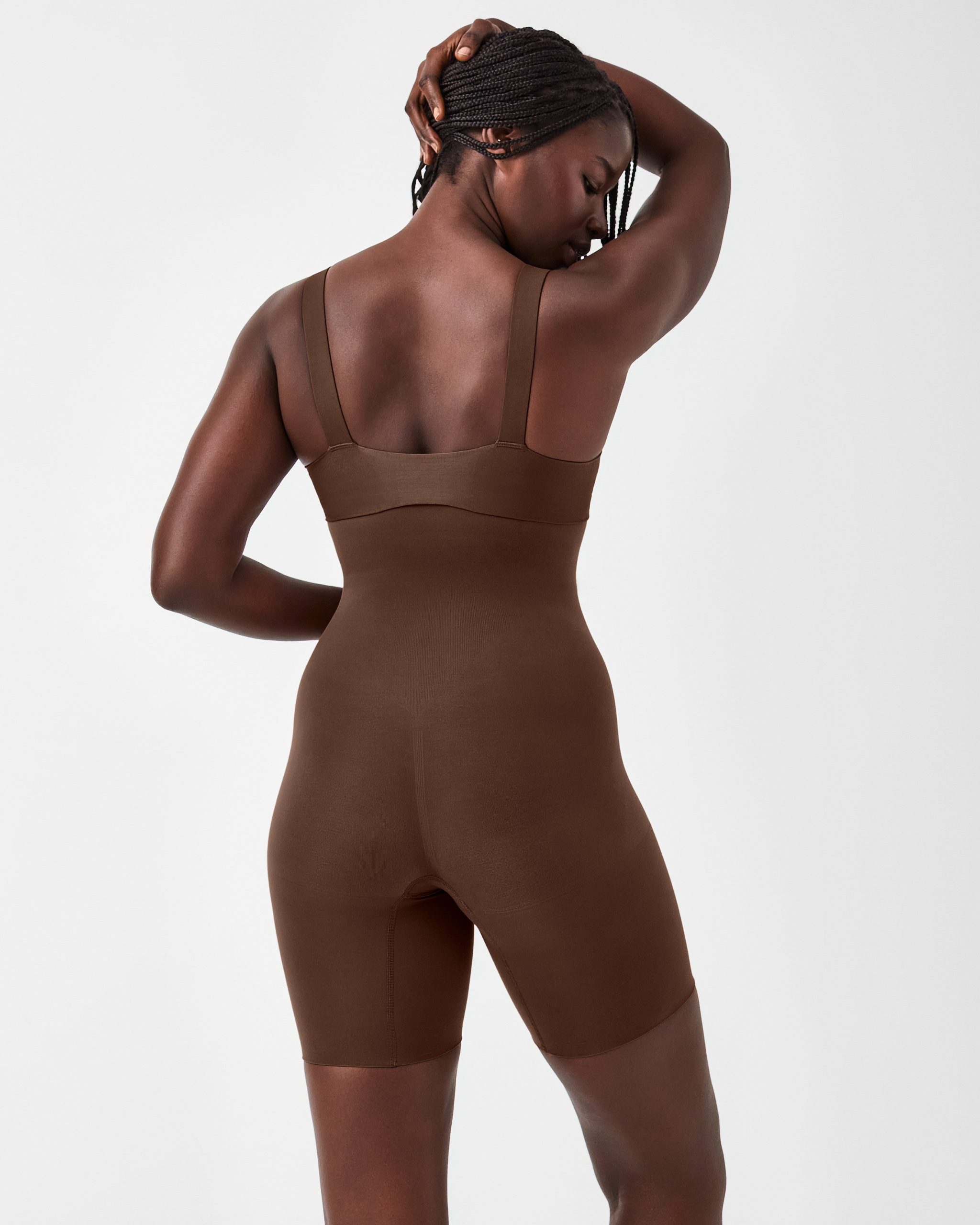 SPANXsculpt? Seamless Power High-Waisted Mid-Thigh Short | Chestnut Brown - Image 4