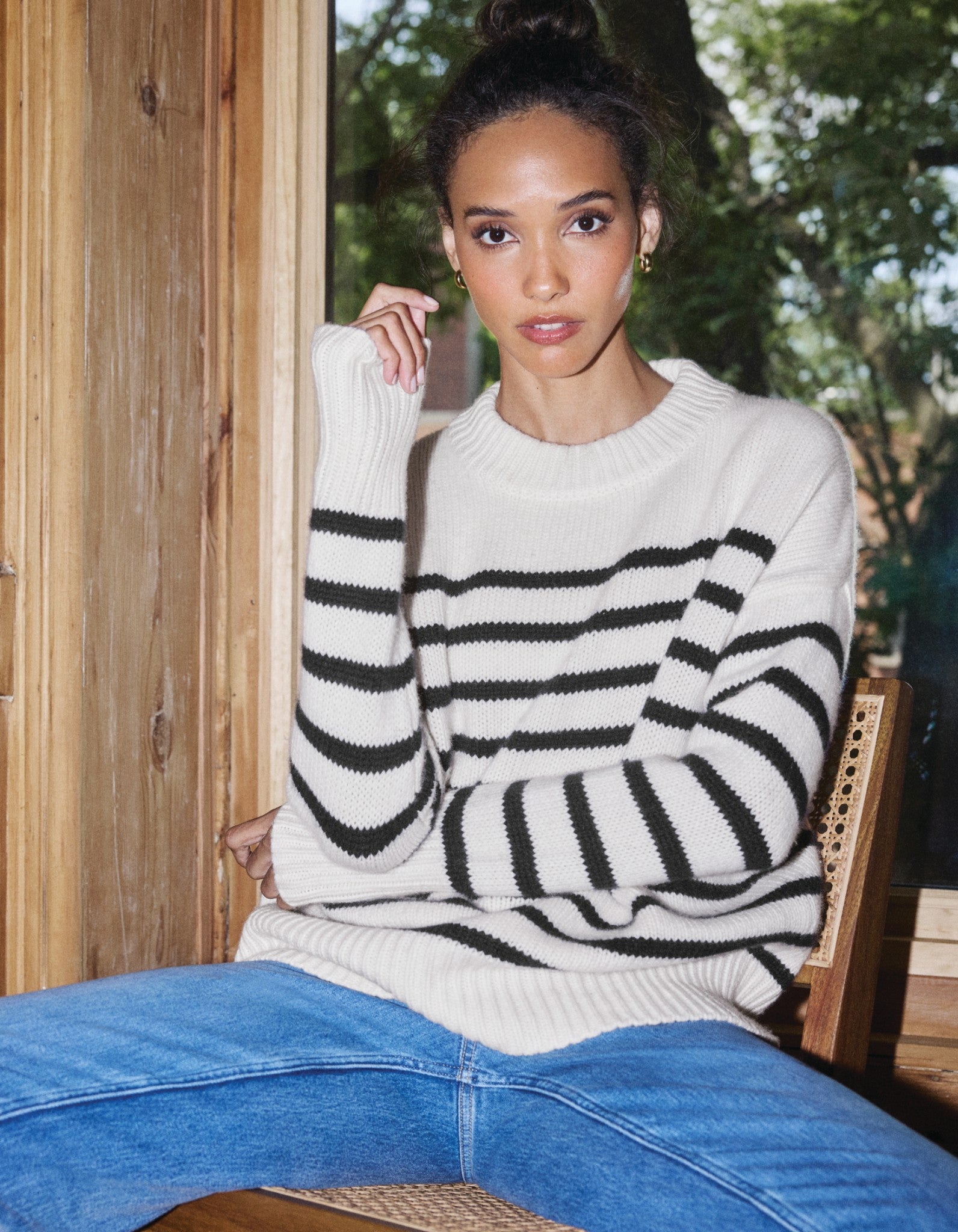 La Ligne Marin Sweater | Cream/Black - Image 5